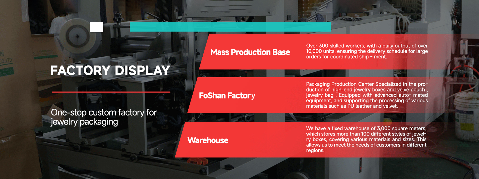 qualité Boîte à bijoux Emballage usine