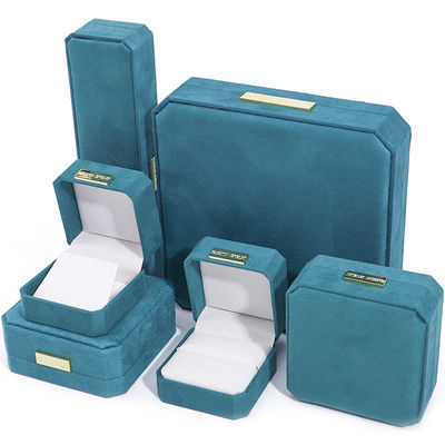 acheter Paon bleu de velours doux boîte à bijoux organisateur boîte à bijoux personnalisée ensembles d'emballage online manufacture