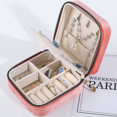 acheter Boîte de rangement de bijoux en velours pour boucles d'oreilles de taille personnalisée online manufacture