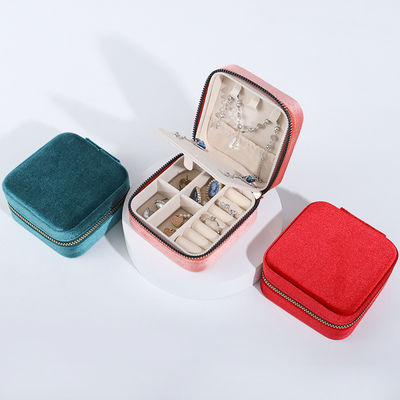 Boîte de rangement de bijoux en velours pour boucles d'oreilles de taille personnalisée