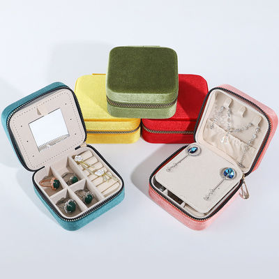 Boîte de rangement de bijoux en velours pour boucles d'oreilles de taille personnalisée