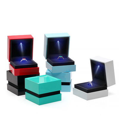 acheter Boîte à bijoux multicolore à la peinture à pulvériser carré Hanhong avec écran lumineux et sérigraphique online manufacture
