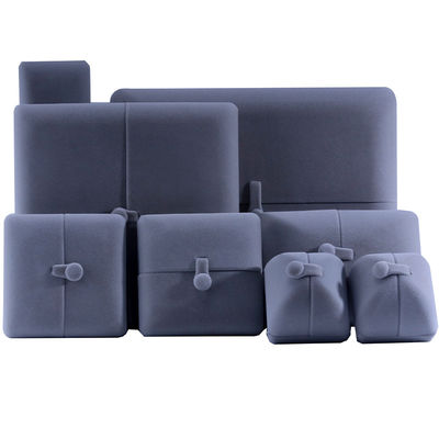 acheter Boîte de rangement en velours doux gris ouvert et plat online manufacture