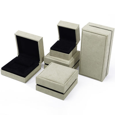 OEM Boîte à bijoux en velours souple gris jaune pour l'oreille