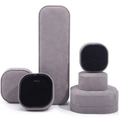 Boîte à bijoux en velours à logo personnalisé Hanhong pour le stockage portable de bracelets Colliers Anneaux