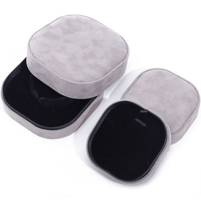 Boîte à bijoux en velours à logo personnalisé Hanhong pour le stockage portable de bracelets Colliers Anneaux