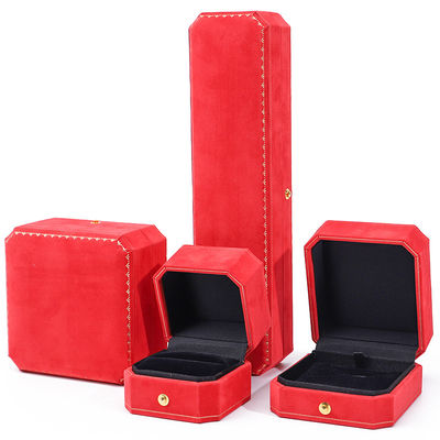 acheter Logo personnalisé Package de bijoux en velours rouge pour pendentifs Boucles d'oreilles Bracelet Collier Ring online manufacture