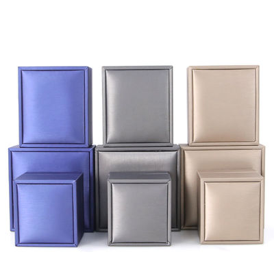 Logo personnalisé Hanhong Coffret de bijoux en velours en faux cuir pour boucles d'oreilles Bracelet Collier Ring