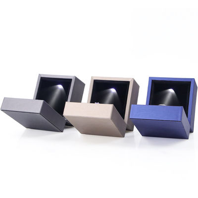 Logo personnalisé Hanhong Coffret de bijoux en velours en faux cuir pour boucles d'oreilles Bracelet Collier Ring