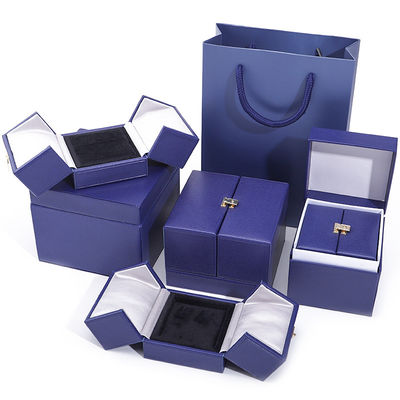 Boîte à bijoux en velours à porte double pour le dernier style d'emballage d'accessoires de luxe