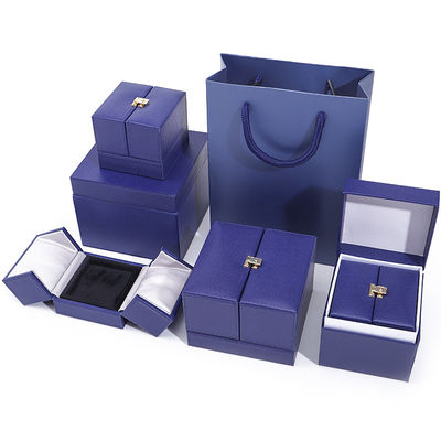 Boîte à bijoux en velours à porte double pour le dernier style d'emballage d'accessoires de luxe