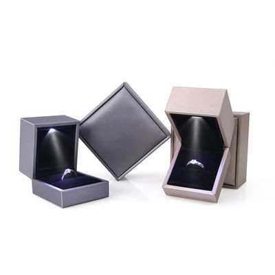 Package de bijoux pour Hanhong logo personnalisé luxe faux cuir argent LED boîte Contactez-nous