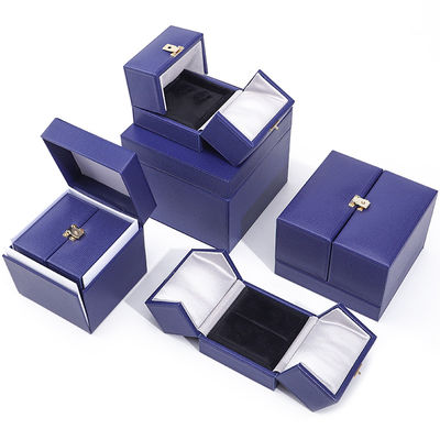 Boîte à bijoux en velours à porte double pour le dernier style d'emballage d'accessoires de luxe
