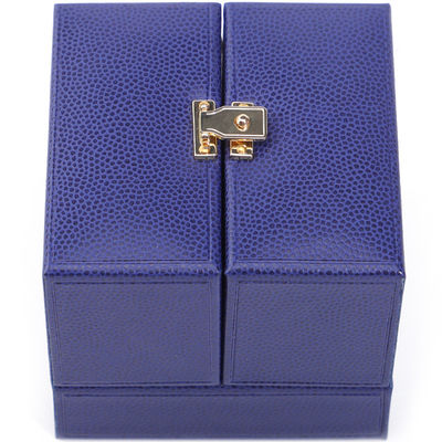 Boîte à bijoux en velours à porte double pour le dernier style d'emballage d'accessoires de luxe