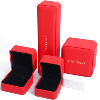 Boîte d'emballage personnalisée de bijoux en velours de luxe pour le stockage de colliers et de bracelets de Hanhong
