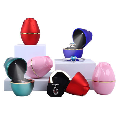 acheter Boîte d'emballage de bijoux à lumière LED Rose Design 2021 pour le plastique et le velours personnalisés online manufacture