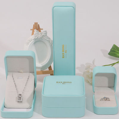 acheter Cyan Plain Soft Touch Faux Jeux en cuir Packaging Box Case Luxury Organizer online manufacture