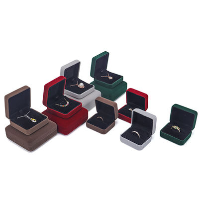 Boîtes à bijoux Matériau LED velours pour la taille personnalisée Hanhong Logo Ring en relief cadeau