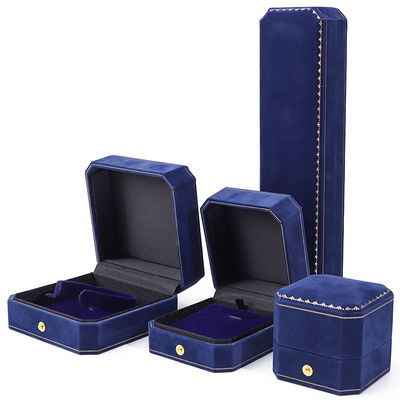 acheter Boîte à bijoux en velours bleu personnalisée avec logo et paquet de bijoux online manufacture