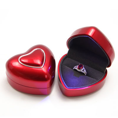 Package de bijoux Boîte à bague à lumière LED blanche Taille personnalisée