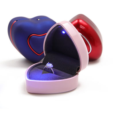 Package de bijoux Boîte à bague à lumière LED blanche Taille personnalisée