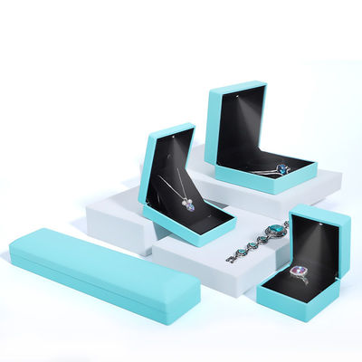 acheter Rectangle Taille personnalisée Anneau LED bleu Boîte à bijoux pour boucles d'oreilles Collier Bracelet online manufacture