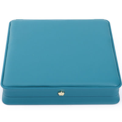 Rectangle fabriqué à la main Hanhong Custom Logo Box Couronne Design Luxueuse Boîte en cuir PU Collier Bague bijoux Boîte