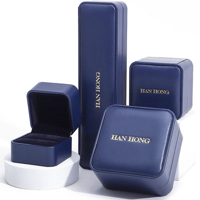 acheter Boîte à bijoux en cuir en PU en couleur bleu foncé online manufacture