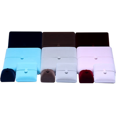 acheter 10*10*3cm Hanhong Logo personnalisé Joaillerie de luxe Boîte d'emballage Collier de velours Bague Bracelet Boucles d'oreilles online manufacture