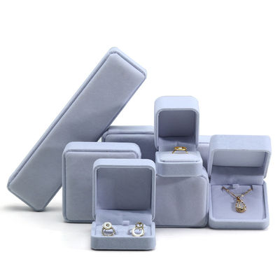 acheter Boîte d'emballage de bijoux personnalisée en velours blanc pour colliers, boucles d'oreilles, bracelets et anneaux online manufacture