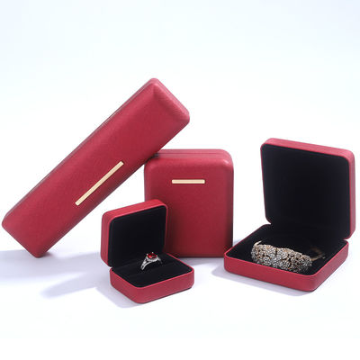Boîte de bijoux en velours personnalisée pour bracelets en cuir PU Boucles d'oreilles et pendentifs Emballage