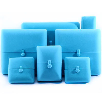 acheter Sky Blue Velvet Hanhong Logo personnalisé Jeux de boîte d'emballage pour bracelet Boucles d'oreilles Cadeau online manufacture