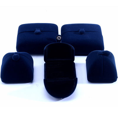 Chine fabrication en gros de haute qualité de luxe Grand Ensemble de bijoux Collier Bracelet Boucle d'oreille bague boîte Emballage de bijoux personnalisé bleu velours double porte Boîte à bijoux avec logo