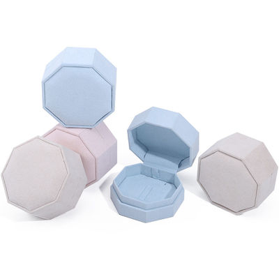 7.5*7.5cm Boîte de bijoux en velours pour collier et ensemble d'années de voyage