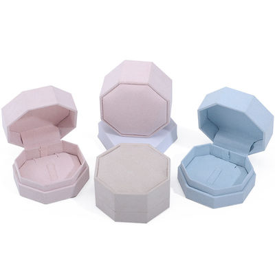 7.5*7.5cm Boîte de bijoux en velours pour collier et ensemble d'années de voyage