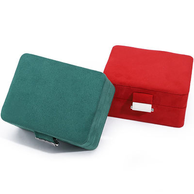 Boîte à bijoux en velours à logo personnalisé pour collier de voyage et rangement de bague