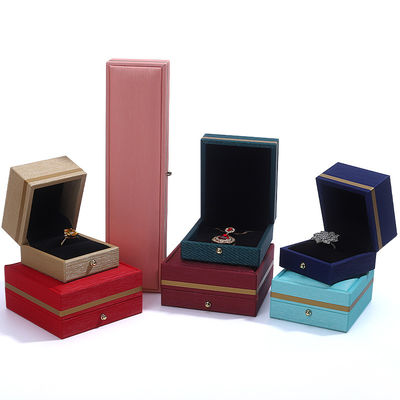 acheter Boîte d'emballage personnalisée de bracelet de collier d'anneau en cuir pour bijoux de mariage à Hanhong online manufacture