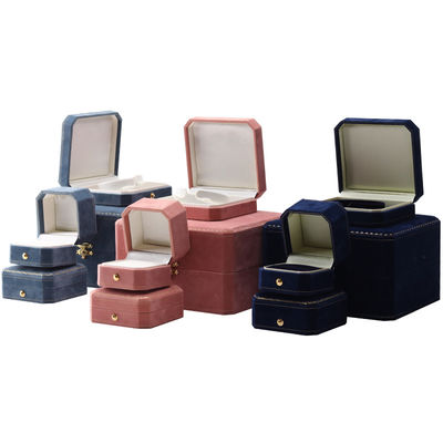 Boîte de bijoux en velours rectangulaire pour collier et bracelet de luxe sur mesure