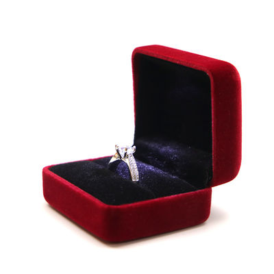 Coffret de collection de bijoux en velours dans un emballage de luxe Coffret de collier pour bracelet Ring en Bourgogne