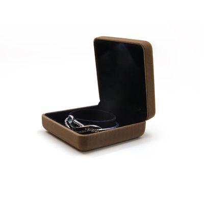 acheter Boîte de bijoux en velours de luxe pour emballage brun de haute qualité de bracelet online manufacture