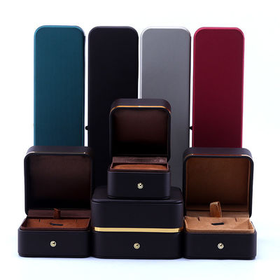 acheter Boîte d'emballage de bijoux en cuir sur mesure pour boucles d'oreilles Colliers et anneaux Design élégant online manufacture