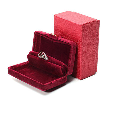 Boîte d'emballage de bijoux métalliques pour boucles d'oreilles rouges de luxe Bracelet Collier