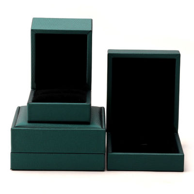 acheter Boîte d'emballage de bijoux en velours de luxe en cuir PU vert Collier et anneau Hanhong online manufacture