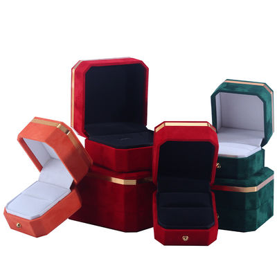 Boîte d'emballage de bijoux en velours personnalisée pour cadeaux de mariage Boucles d'oreilles et anneaux de Hanhong