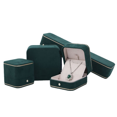 Logo d'estampage à chaud Hanhong Gris Coffret de bijoux personnalisé pour colliers Bracelet Boucles d'oreilles