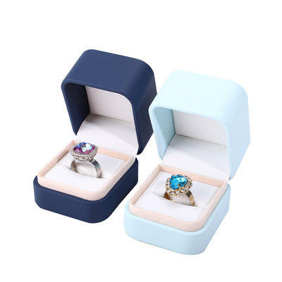 Logo personnalisé Joaillerie Package Boîte en cuir en PU pour boucles d'oreilles Bracelets Colliers et anneaux