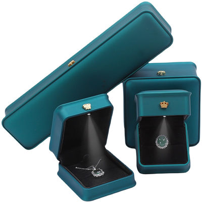 Boîte de bijoux à LED vert clair Pour le collier bracelet anneau boucles d'oreilles Taille personnalisée