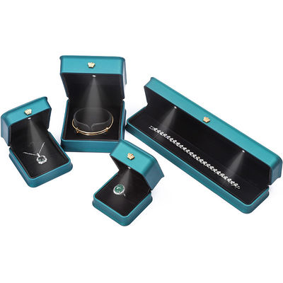 Boîte de bijoux à LED vert clair Pour le collier bracelet anneau boucles d'oreilles Taille personnalisée