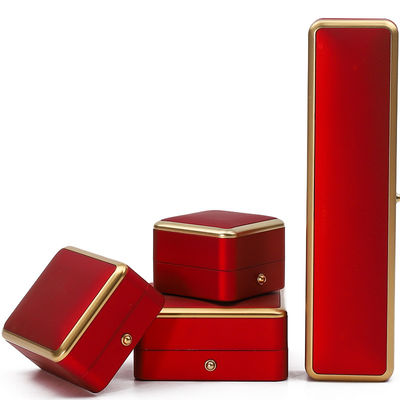 Luxe LED rouge éclairant boîte à bijoux, boîtes à bijoux