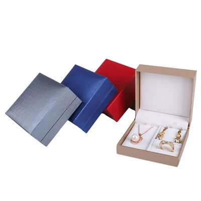 Coffret de bijoux en papier à motif carré de luxe personnalisé pour Hanhong Ring Necklace